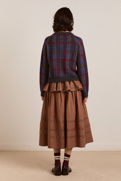 Anika Eyelet Skirt With Ruffle Belt