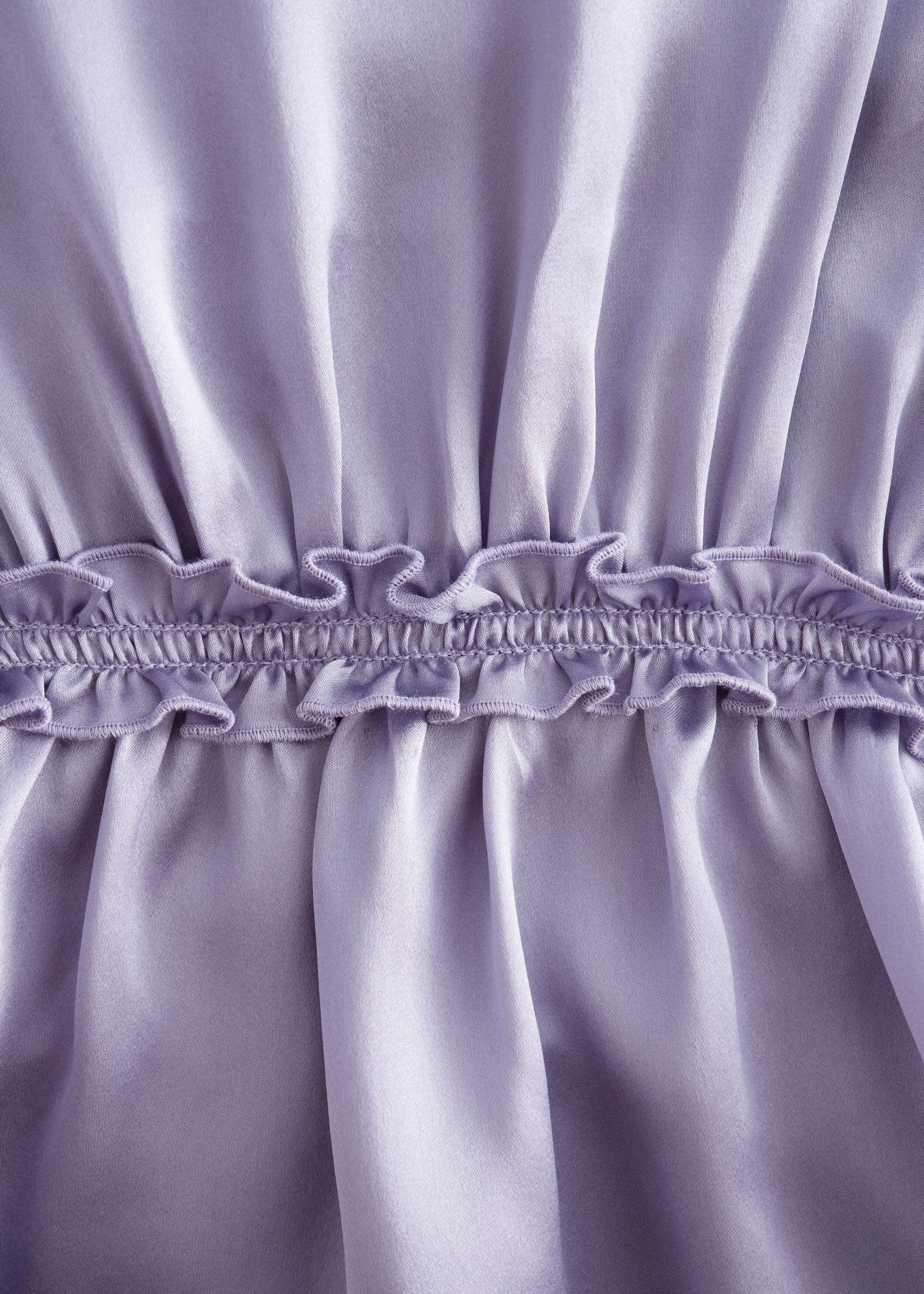 Sleeveless Silk Frill Top