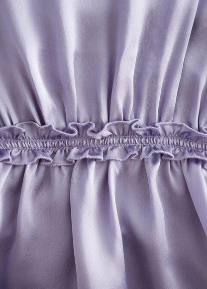Sleeveless Silk Frill Top