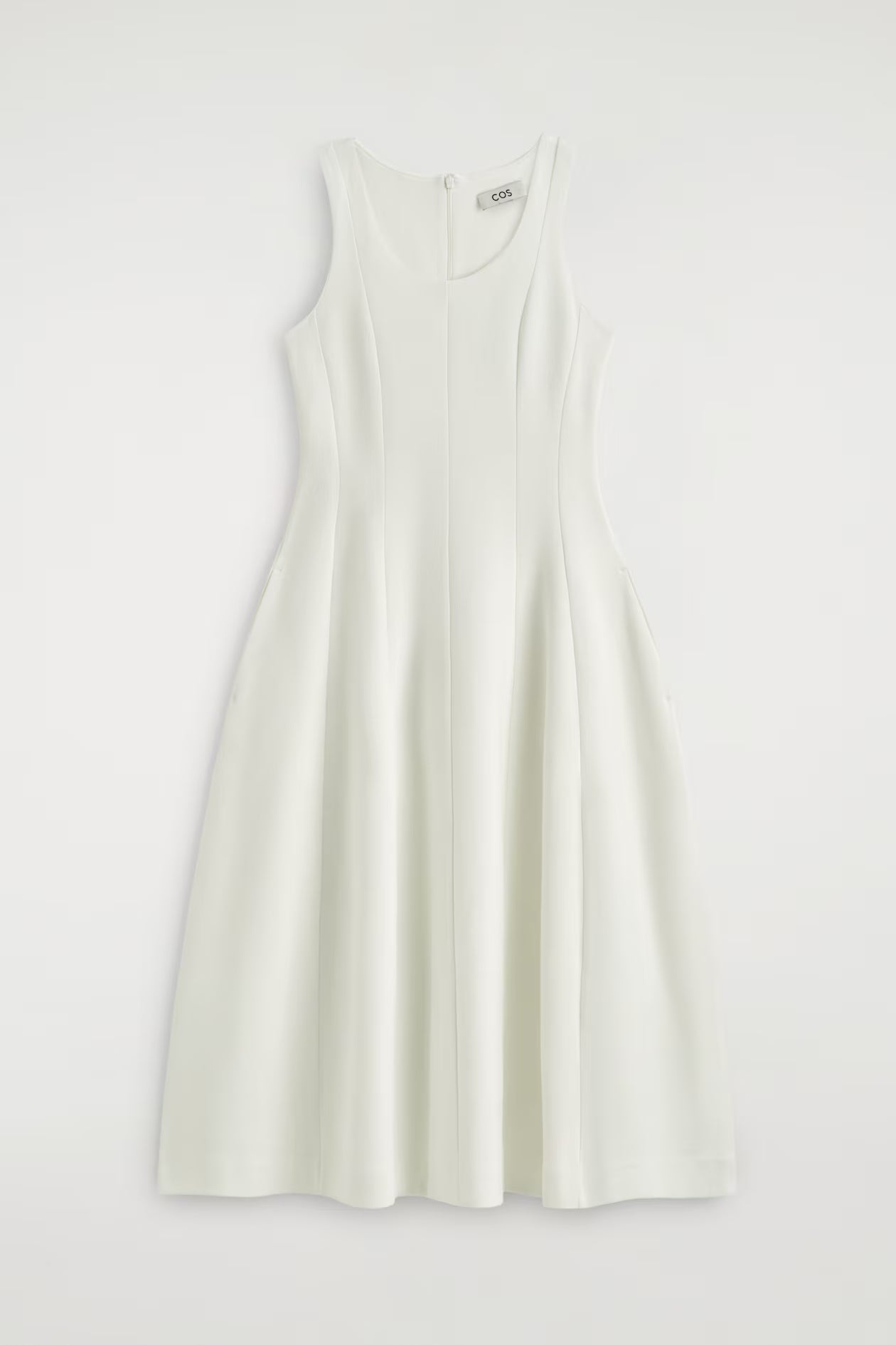 Sculpted Cotton Midi Dress