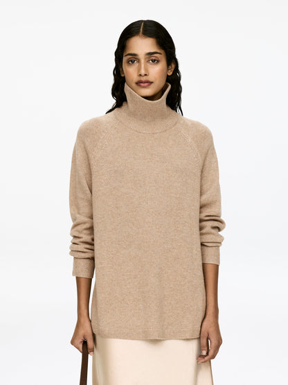 Roll-Neck Cashmere-Wool Jumper