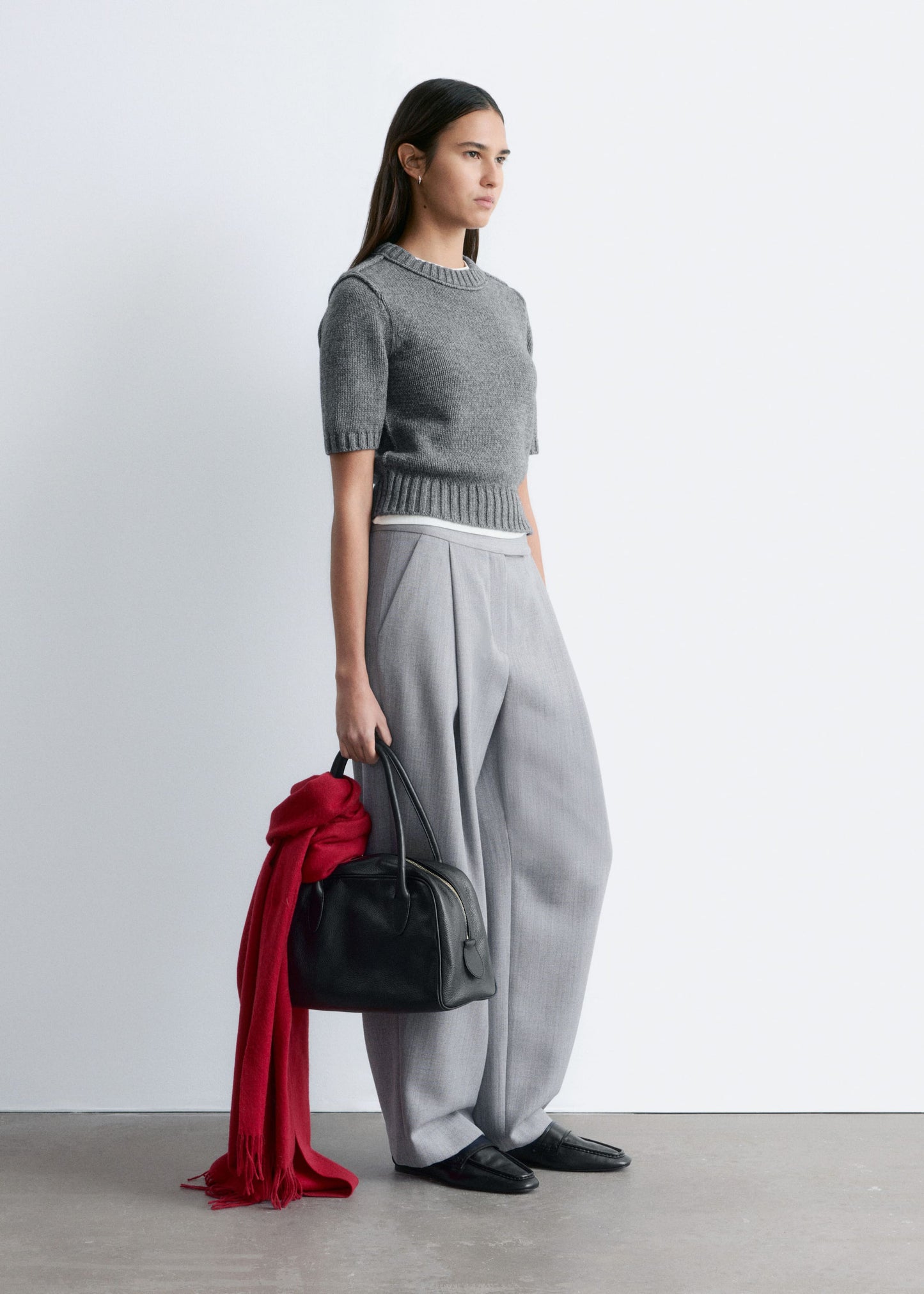 Wool-Blend Tailored Trousers