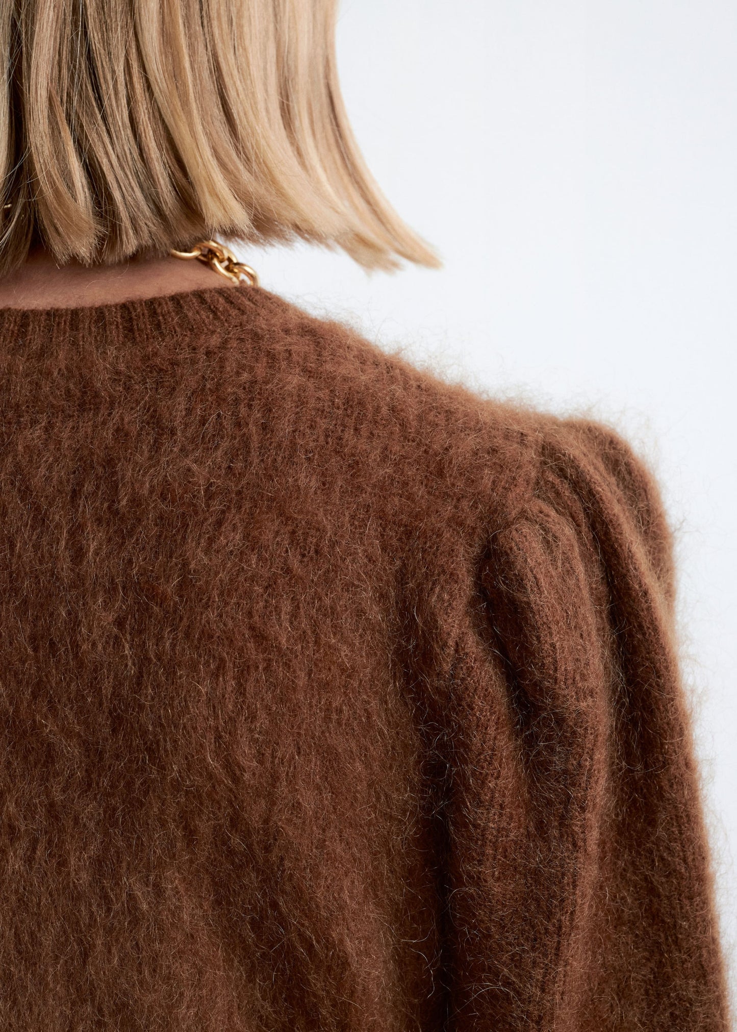 Mohair-Blend Puff-Sleeve Jumper