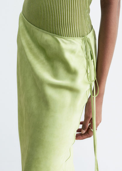 Satin Knee-Length Slip Skirt