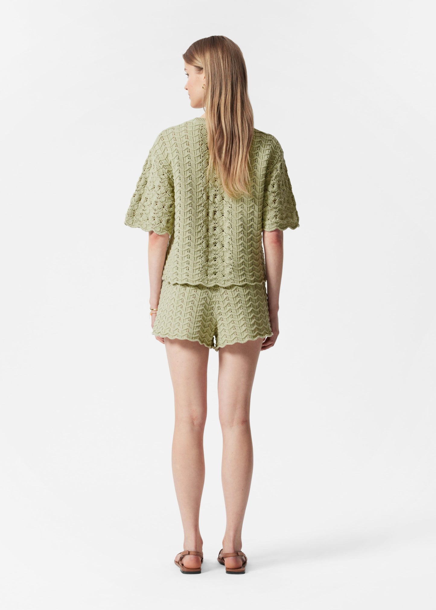 Pointelle-Knit Shorts