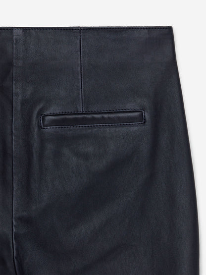 Kick-Flare Leather Trousers