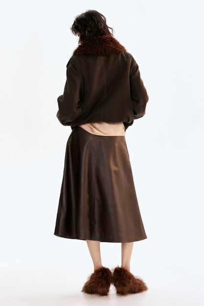 Coated A-line skirt