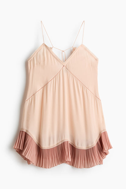 Lace-trimmed slip dress