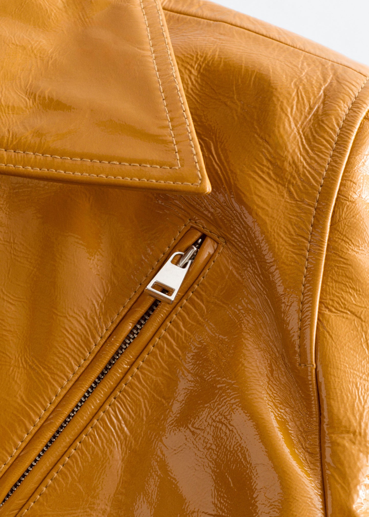 Patent Leather Biker Jacket