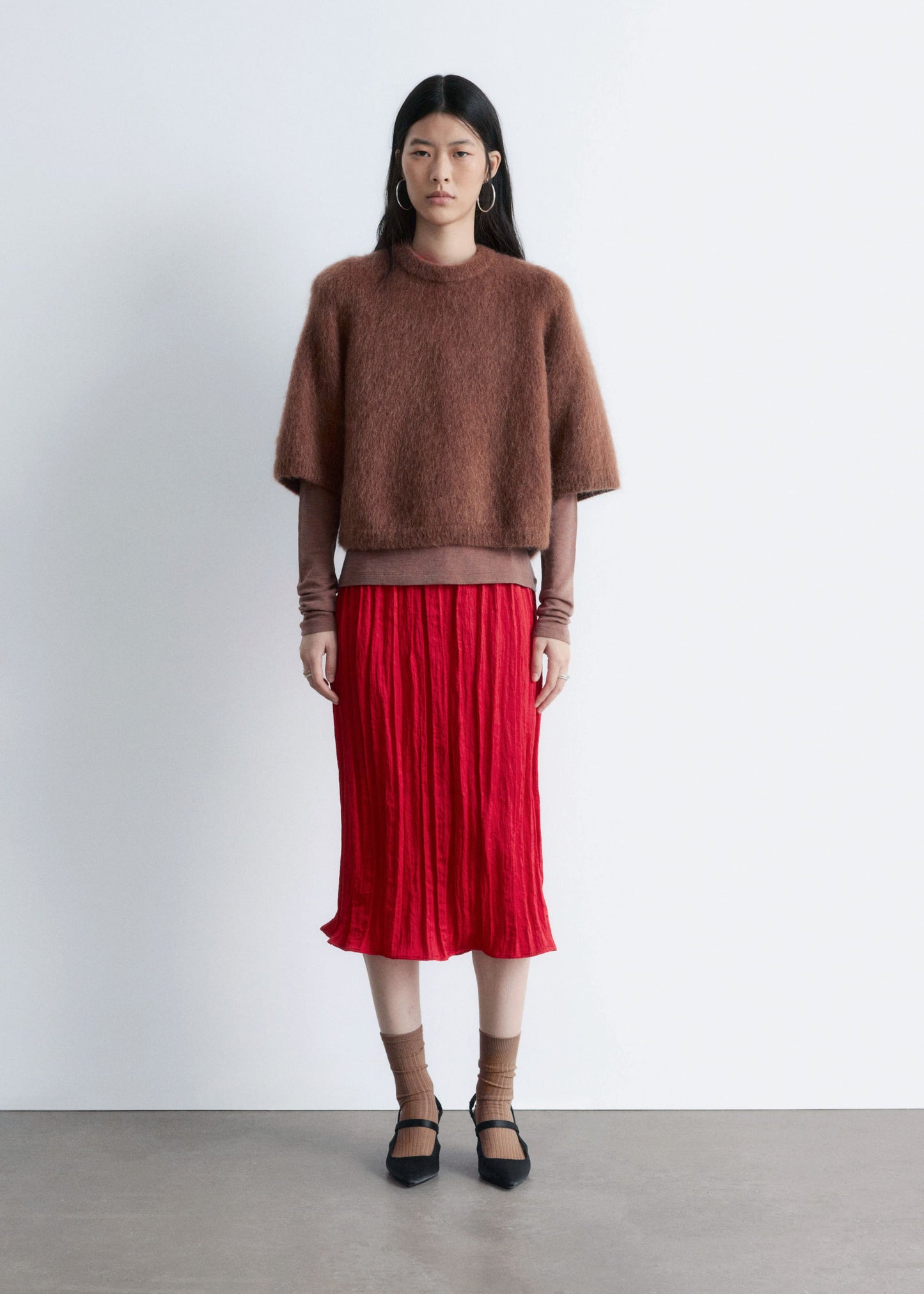 Mohair-Blend Knitted T-shirt