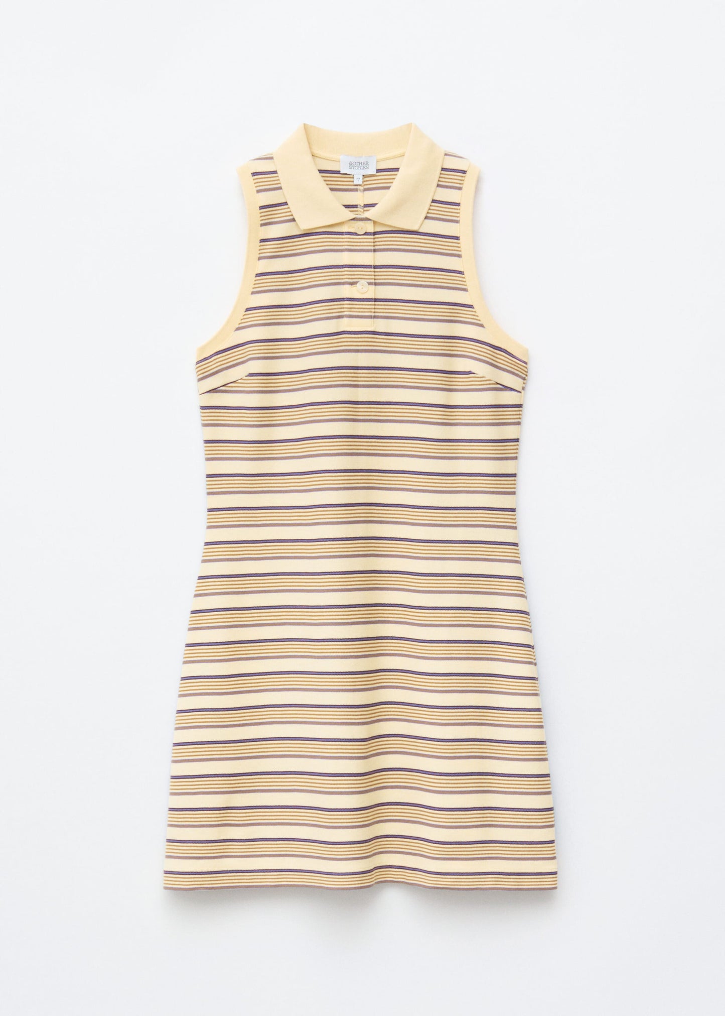 Striped Cotton Mini Polo Dress