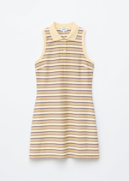 Striped Cotton Mini Polo Dress