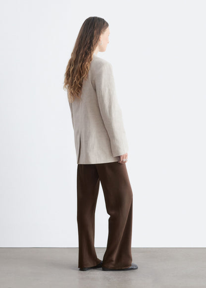 Relaxed Cotton-Linen Blazer