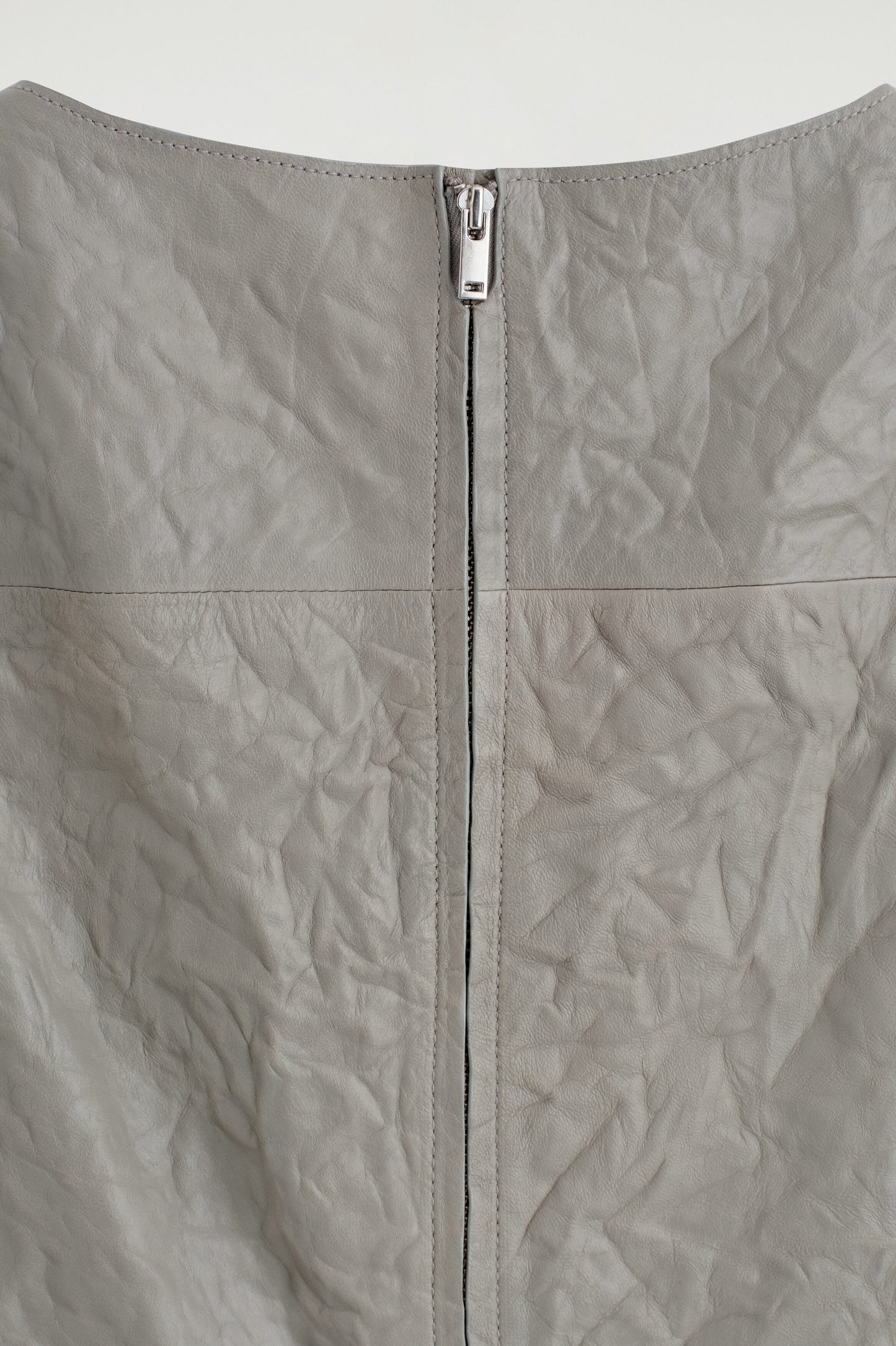 Textured-Leather Shift Dress