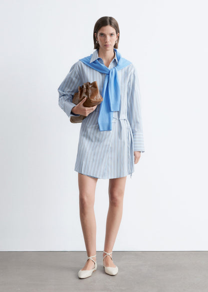 Wrap Shirt Mini Dress