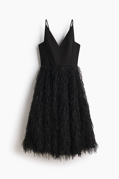 Circle-skirt strappy dress