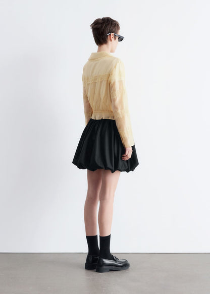 Long-Sleeve Lace Blouse
