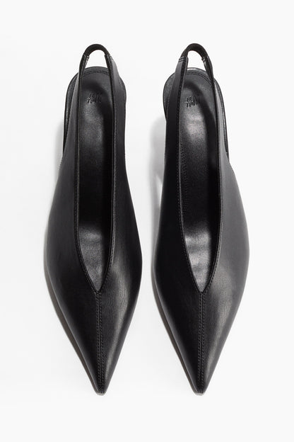 Wedge-heeled slingbacks