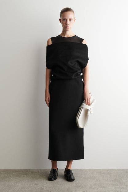 Belted Leather Clutch Bag