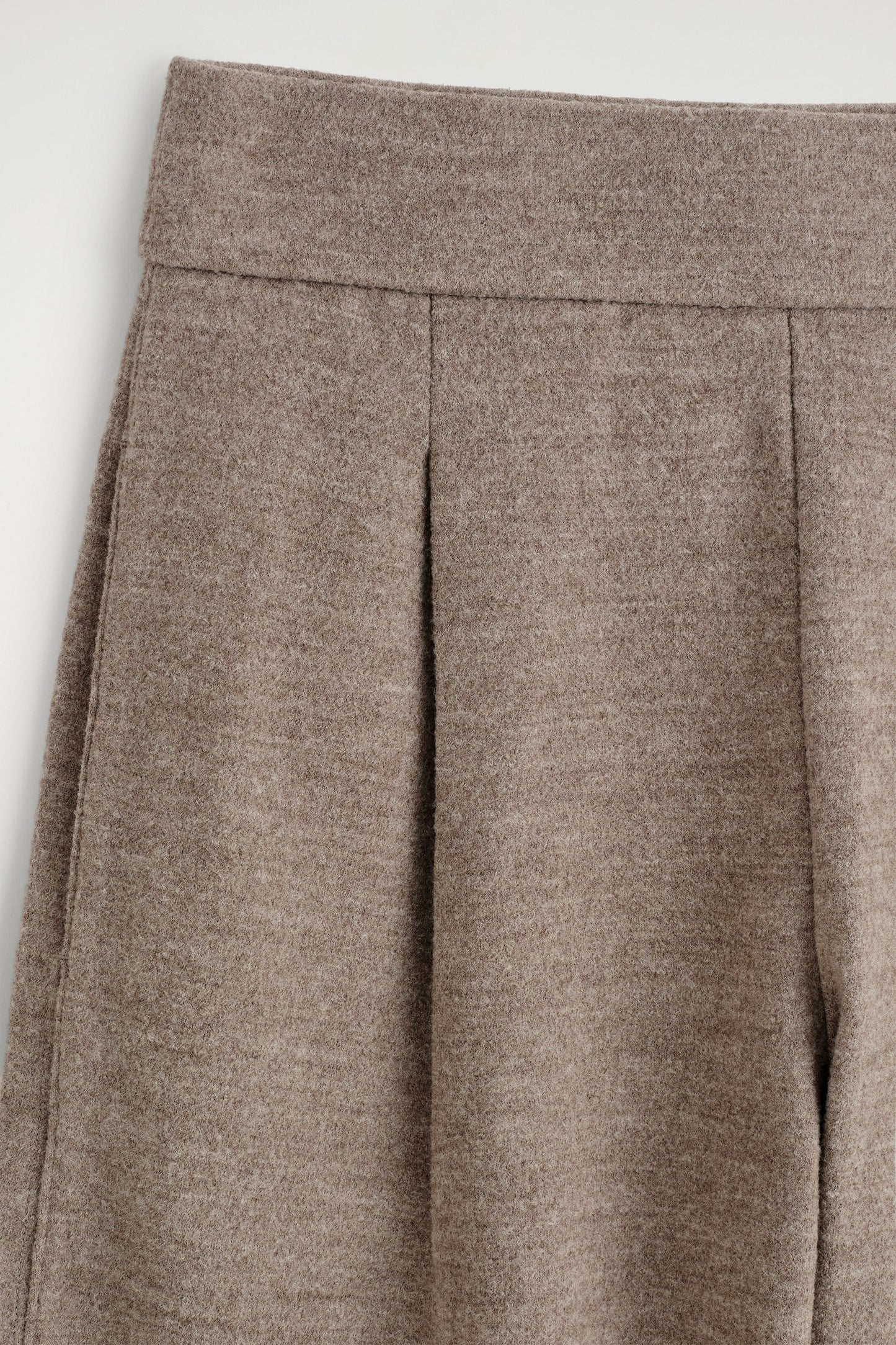 Boiled-Wool Barrel-Leg Trousers
