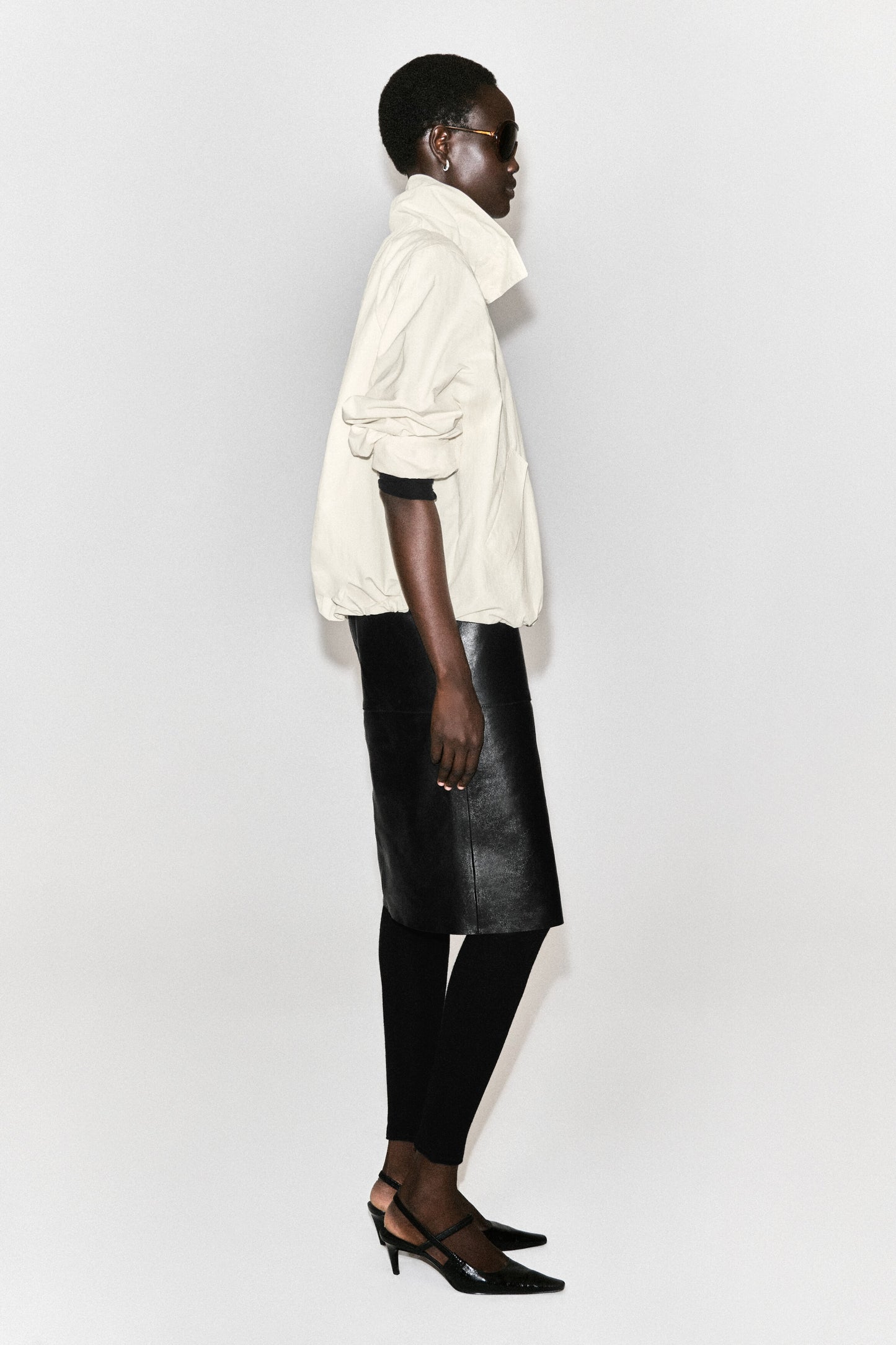 Nylon Funnle-Neck Jacket