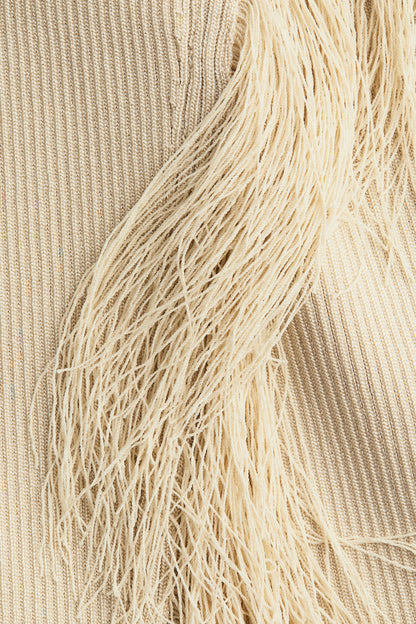 Fringe-trimmed skirt