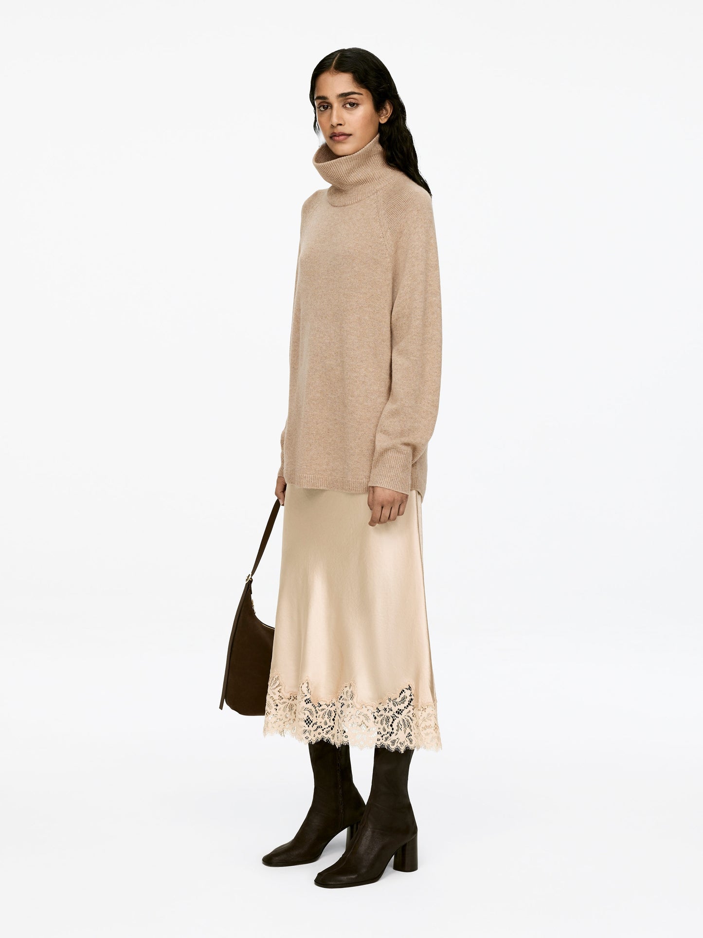 Roll-Neck Cashmere-Wool Jumper