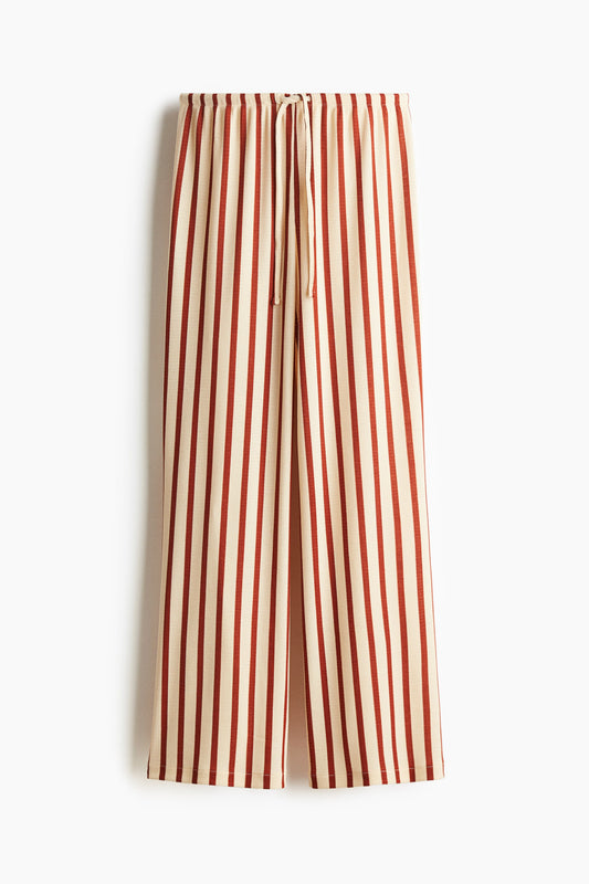 Straight drawstring trousers
