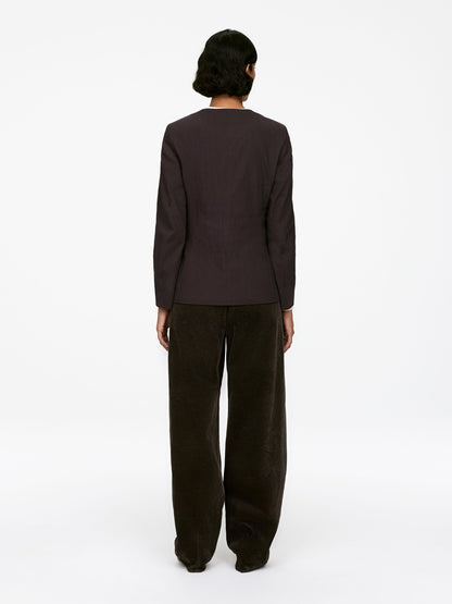 Linen-Blend Blazer