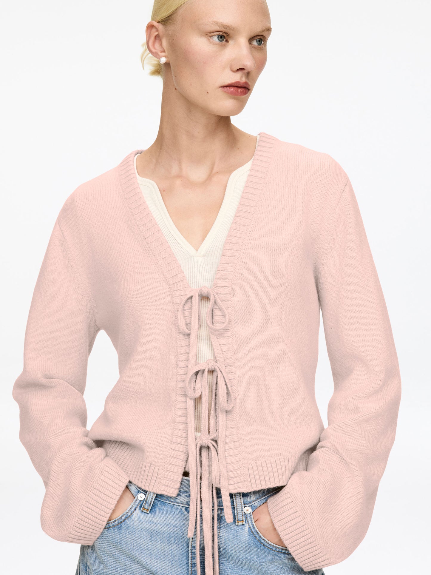 Wool Tie-Front Cardigan