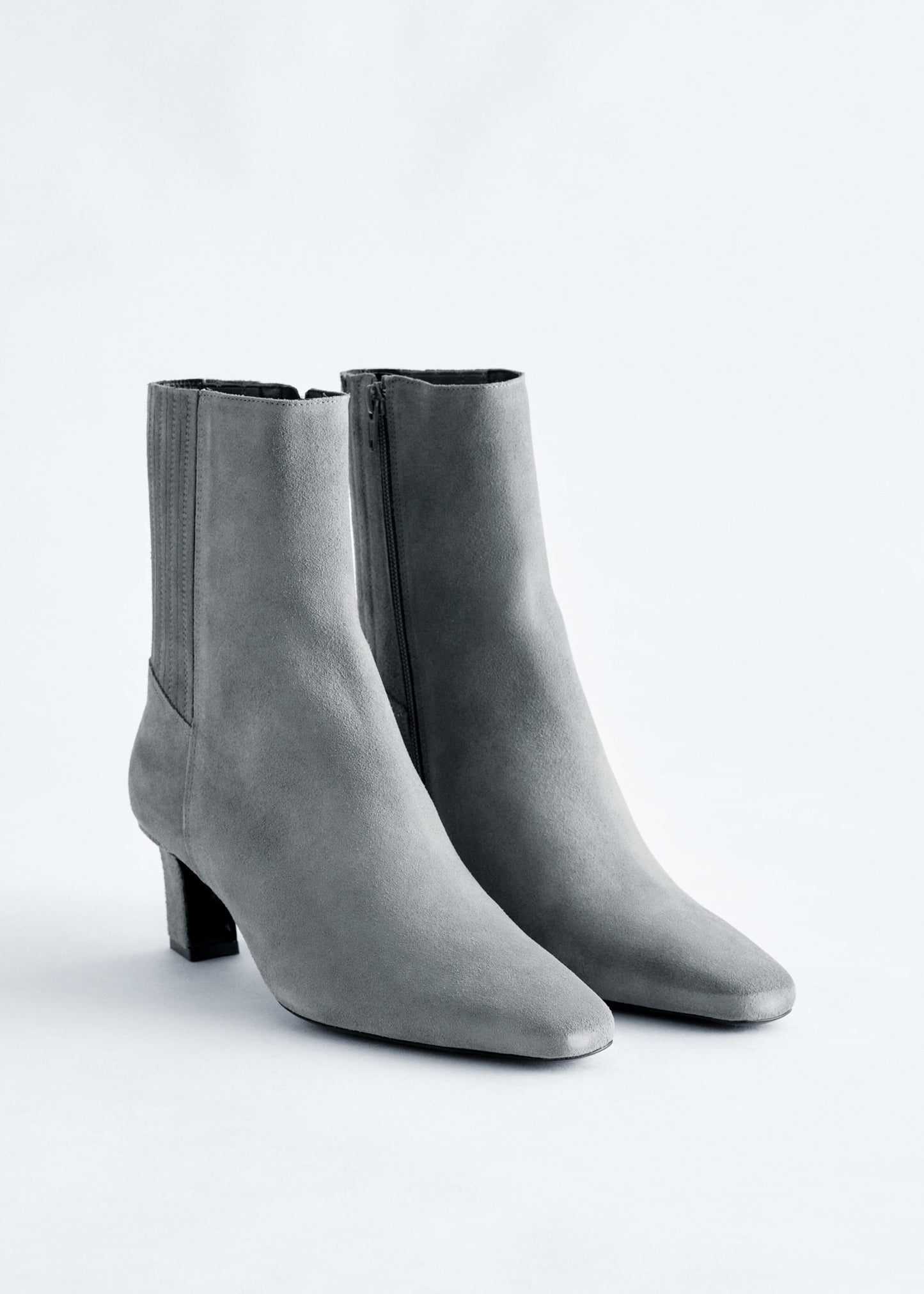 Kitten Heel Suede Ankle Boots