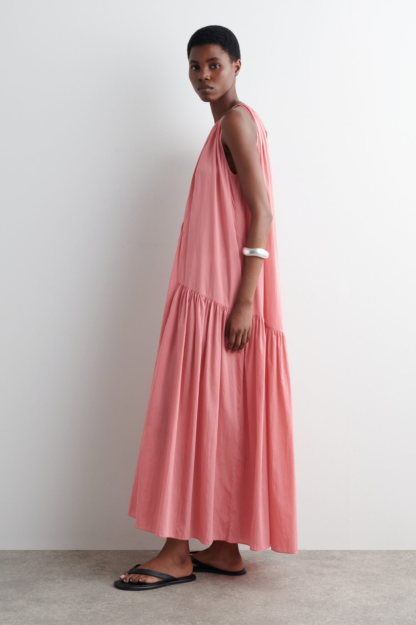 Gathered Halterneck Maxi Dress