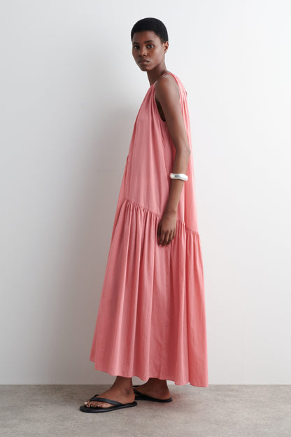 Gathered Halterneck Maxi Dress