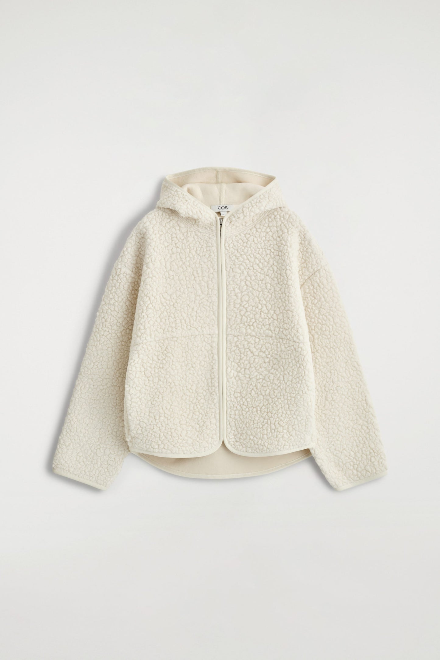 Hooded teddy jacket