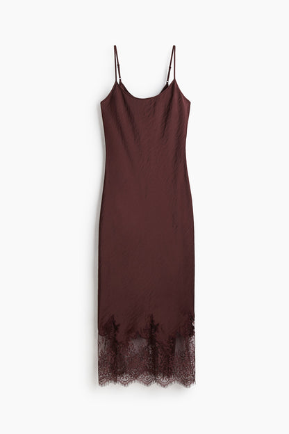 Lace-trimmed dress
