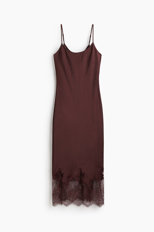 Lace-trimmed dress
