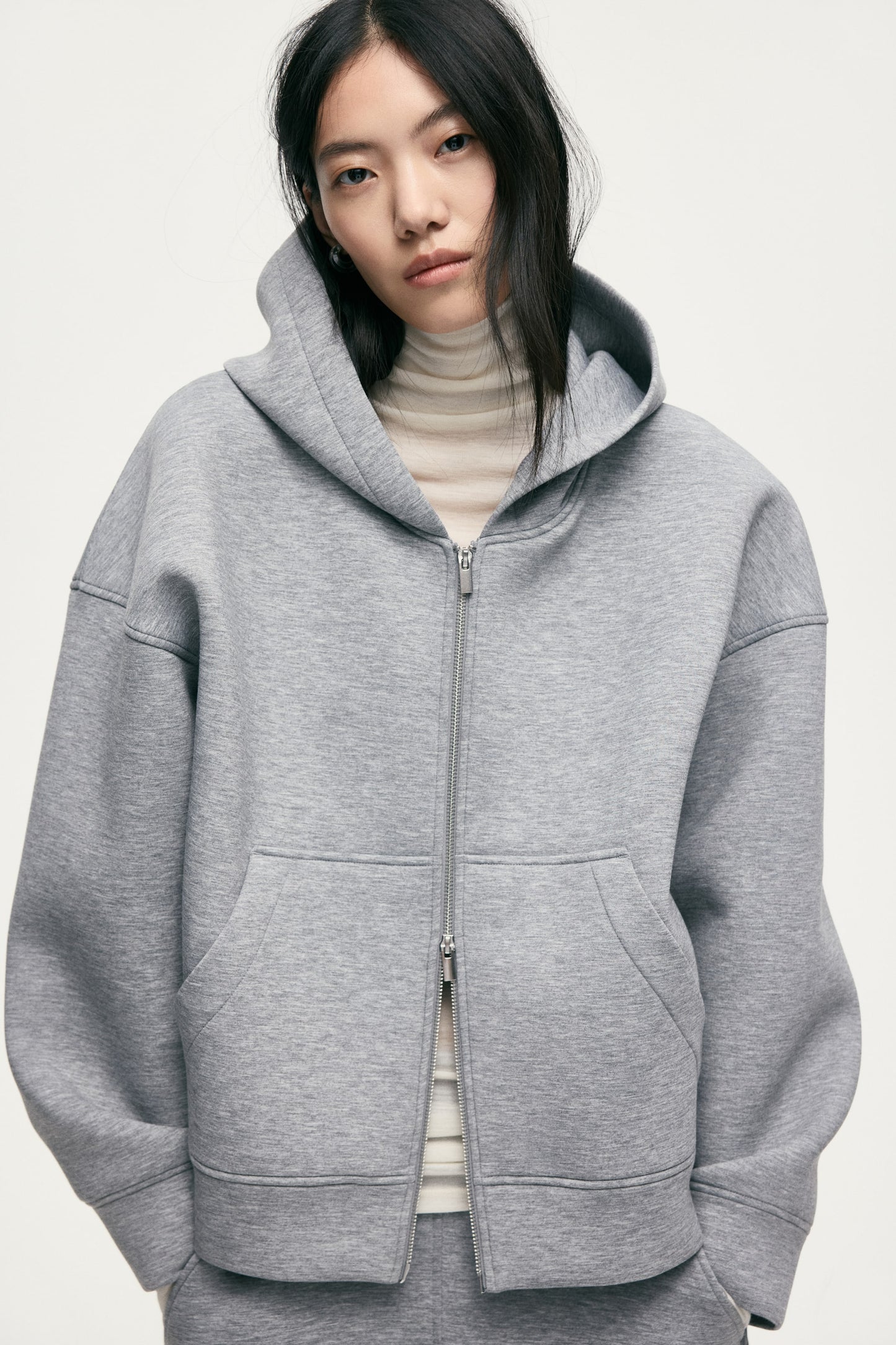 Scuba zip-through hoodie