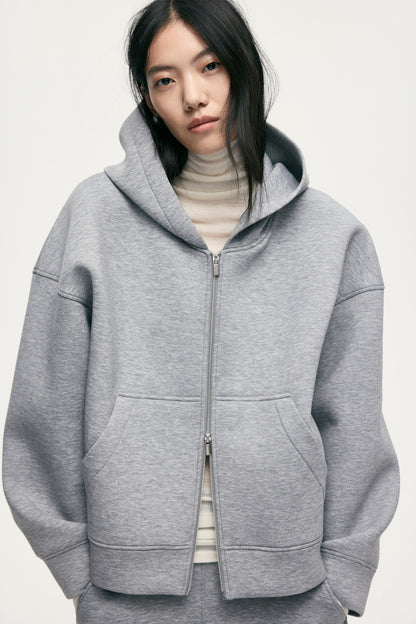 Scuba zip-through hoodie