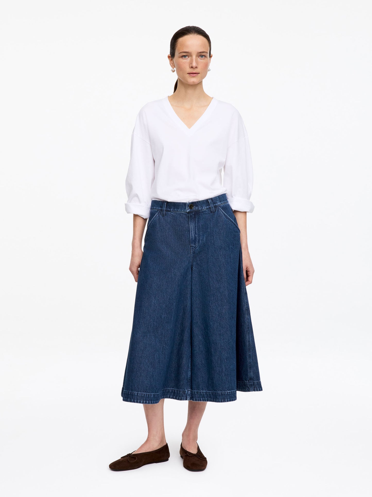 Denim Culotte Trousers