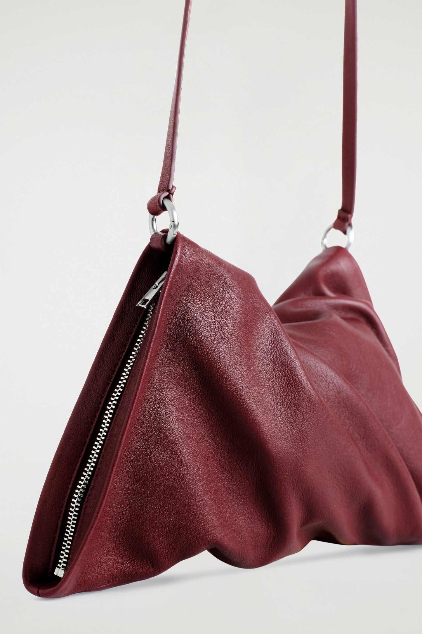 Twisted Leather Mini Clutch Bag