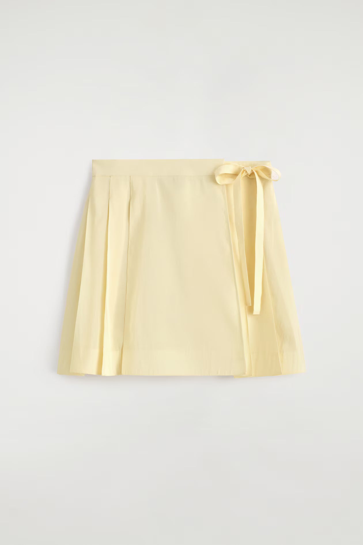 Pleated Mini Wrap Skirt
