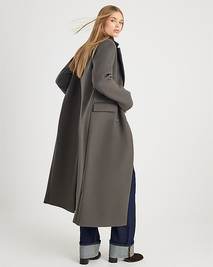 Khaki Tailored Double Breasted Coat