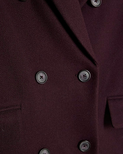 Red tailored double breasted Coat