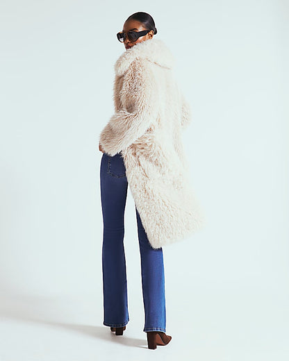 Cream Faux Fur Coat