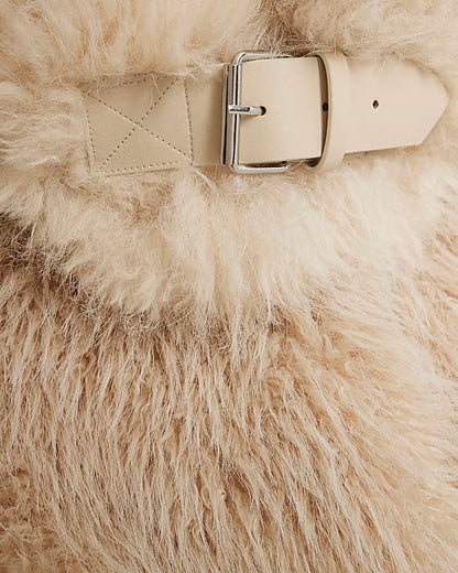 Cream Faux Fur Coat