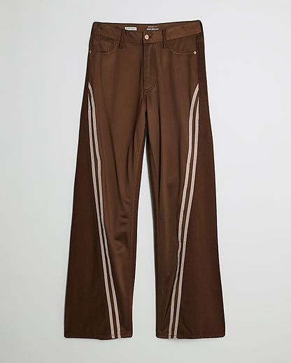 Brown Relaxed Straight Leg Hybrid Jeans