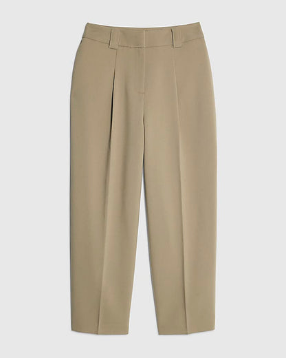 Beige Straight Leg Trousers