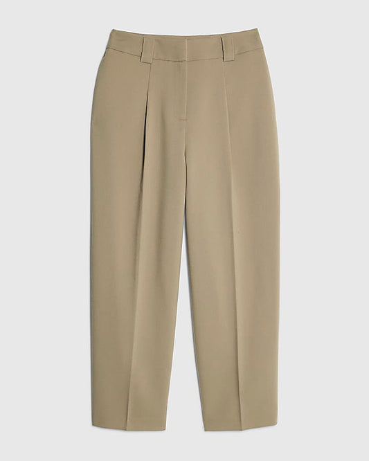 Beige Straight Leg Trousers
