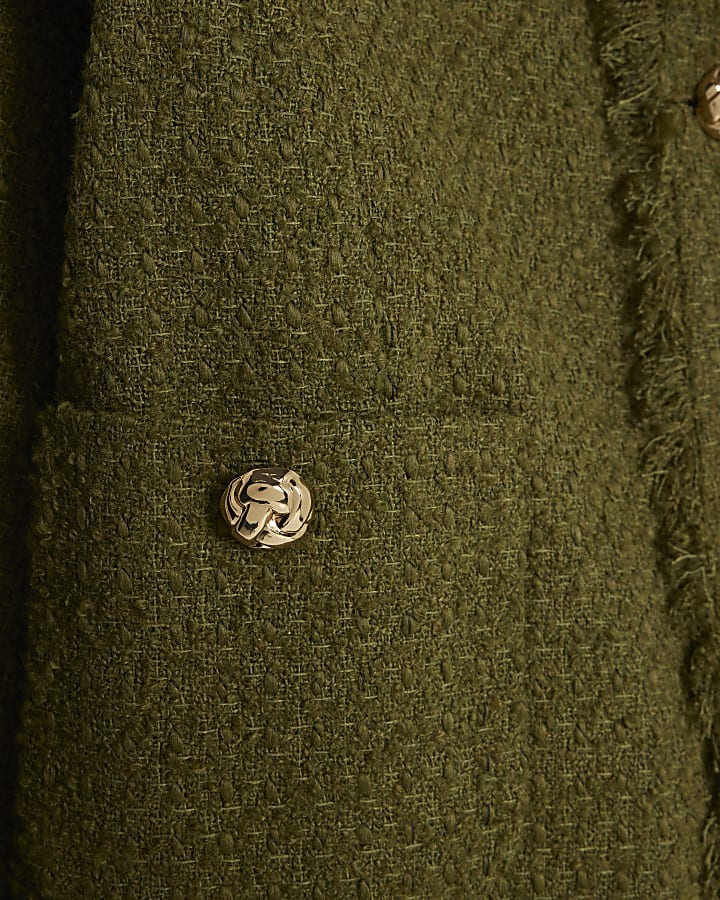Green Boucle Fringed Trophy Jacket