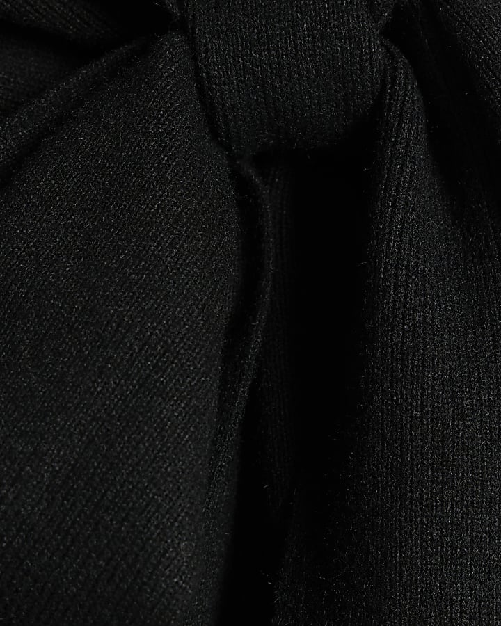 Knit Neck Bow Tie Jumper